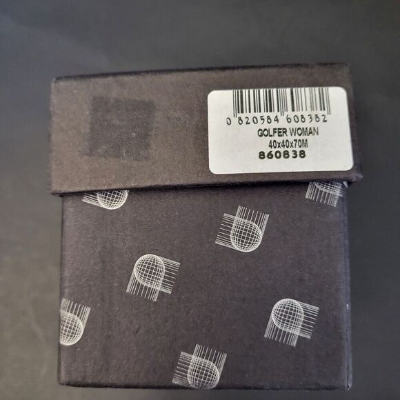 Crystal Impressions Female Golfer Laser Engraved Crystal Cube Paperweight w/ Box - Picture 14 of 15